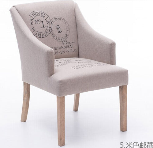 100% cotton with armrest sofa high quality oak chair