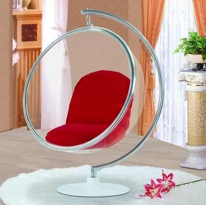 Top,bubble chair, indoor swing egg chair, space sofa, transparent sofa,Hanging Bubble Chair+Acrylic Material+Transparent Color