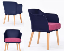 Load image into Gallery viewer, Fashion Color sofa Wooden chair,white,blue,dining chair