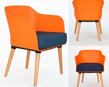 Load image into Gallery viewer, Fashion Color sofa Wooden chair,white,blue,dining chair