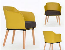 Load image into Gallery viewer, Fashion Color sofa Wooden chair,white,blue,dining chair