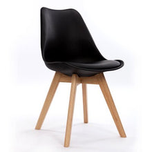Load image into Gallery viewer, Fashion 100% Wooden &amp; Plastic PU chair,white,Red blue,dining chair