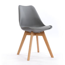 Load image into Gallery viewer, Fashion 100% Wooden &amp; Plastic PU chair,white,Red blue,dining chair