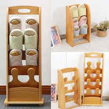 Load image into Gallery viewer, 100% oak shoe rack,3 layers and 4 layers, solid wood storage rack,wooden living room furniture