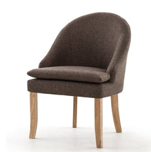 Load image into Gallery viewer, 100% oak leg chair coffee chair wood legs sofa PU leather chair