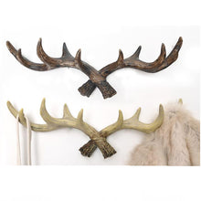 Load image into Gallery viewer, Retro coat rack antlers decoration Deer Head Animal Hanging hook creative Home decorative Living room bedroom wall decorations