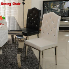 Load image into Gallery viewer, New 100% Stainless steel+Leather dining chairs