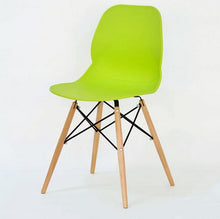 Load image into Gallery viewer, Wooden &amp; Plastic chair,white,Red blue,dining chair
