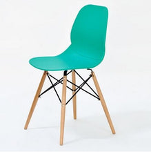 Load image into Gallery viewer, Wooden &amp; Plastic chair,white,Red blue,dining chair