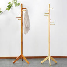 Load image into Gallery viewer, 2015 Hot Sale 100% Oak hatrack,Fashion Countryside Wooden coat rack stand 177cm,8 wood hook coat rack,wood living room furniture