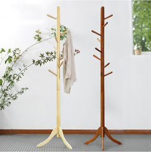 Load image into Gallery viewer, 100% Oak hatrack, Wooden coat rack stand 177cm,8 wood hook coat rack, wood furniture,living room furniture