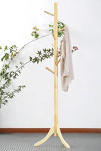 Load image into Gallery viewer, 100% Oak hatrack, Wooden coat rack stand 177cm,8 wood hook coat rack, wood furniture,living room furniture