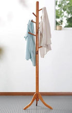 Load image into Gallery viewer, 100% Oak hatrack, Wooden coat rack stand 177cm,8 wood hook coat rack, wood furniture,living room furniture