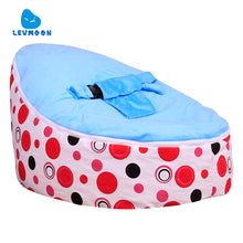 Load image into Gallery viewer, Medium Red Circle Print Bean Bag Chair Kids Bed For Sleeping Portable