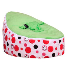 Load image into Gallery viewer, Medium Red Circle Print Bean Bag Chair Kids Bed For Sleeping Portable