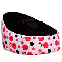 Load image into Gallery viewer, Medium Red Circle Print Bean Bag Chair Kids Bed For Sleeping Portable