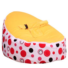 Load image into Gallery viewer, Medium Red Circle Print Bean Bag Chair Kids Bed For Sleeping Portable
