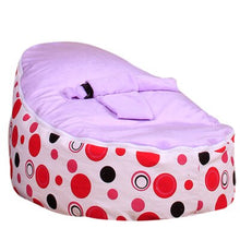 Load image into Gallery viewer, Medium Red Circle Print Bean Bag Chair Kids Bed For Sleeping Portable