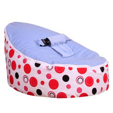 Load image into Gallery viewer, Medium Red Circle Print Bean Bag Chair Kids Bed For Sleeping Portable