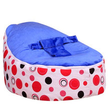 Load image into Gallery viewer, Medium Red Circle Print Bean Bag Chair Kids Bed For Sleeping Portable