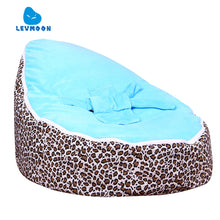 Load image into Gallery viewer, Medium Leopard Print Bean Bag Chair Kids Bed For Sleeping Portable