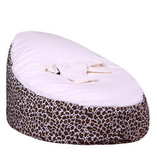Load image into Gallery viewer, Medium Leopard Print Bean Bag Chair Kids Bed For Sleeping Portable