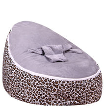 Load image into Gallery viewer, Medium Leopard Print Bean Bag Chair Kids Bed For Sleeping Portable