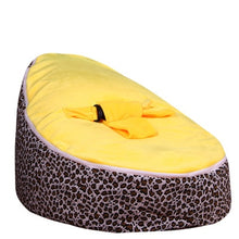 Load image into Gallery viewer, Medium Leopard Print Bean Bag Chair Kids Bed For Sleeping Portable