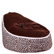 Load image into Gallery viewer, Medium Leopard Print Bean Bag Chair Kids Bed For Sleeping Portable