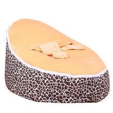 Load image into Gallery viewer, Medium Leopard Print Bean Bag Chair Kids Bed For Sleeping Portable