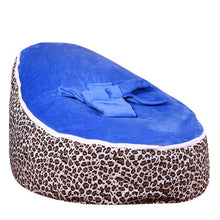 Load image into Gallery viewer, Medium Leopard Print Bean Bag Chair Kids Bed For Sleeping Portable