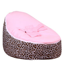 Load image into Gallery viewer, Medium Leopard Print Bean Bag Chair Kids Bed For Sleeping Portable