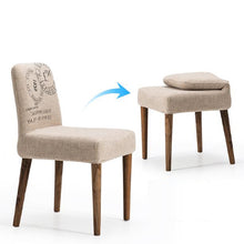 Load image into Gallery viewer, New 100% Wood Dining chair bar chair,Backrest folding line chair