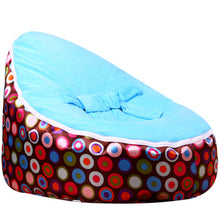 Load image into Gallery viewer, Medium Brown Circl Beanbag Bean Bag Chair Kids Bed For Sleeping Portable