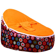 Load image into Gallery viewer, Medium Brown Circl Beanbag Bean Bag Chair Kids Bed For Sleeping Portable