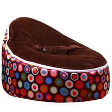 Load image into Gallery viewer, Medium Brown Circl Beanbag Bean Bag Chair Kids Bed For Sleeping Portable
