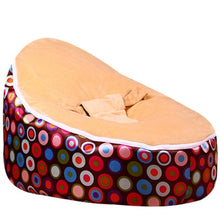 Load image into Gallery viewer, Medium Brown Circl Beanbag Bean Bag Chair Kids Bed For Sleeping Portable