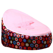 Load image into Gallery viewer, Medium Brown Circl Beanbag Bean Bag Chair Kids Bed For Sleeping Portable