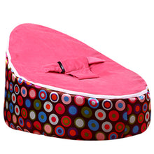 Load image into Gallery viewer, Medium Brown Circl Beanbag Bean Bag Chair Kids Bed For Sleeping Portable