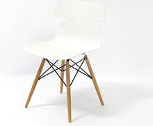 Load image into Gallery viewer, Fashion 100% Wooden &amp; Plastic chair,white,blue,dining chair