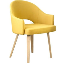 Load image into Gallery viewer, Modern Nordic style coffee chair with arm Dining chair wooden Sofa 100% cotton living room chair