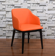 Load image into Gallery viewer, Hot Modern  chair with armchair metal leather living room chair.Leather Dining Room furniture Metal Dining Chair
