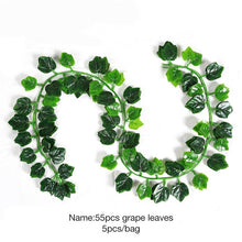 Load image into Gallery viewer, Luyue 2.2m Artificial Grape Leaves outdoor garden decoration Simulation scindapsus leaf Fake Flower green plant vines courtyard
