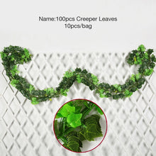 Load image into Gallery viewer, Luyue 2.2m Artificial Grape Leaves outdoor garden decoration Simulation scindapsus leaf Fake Flower green plant vines courtyard