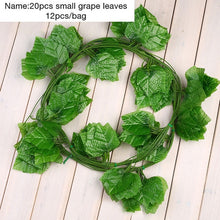 Load image into Gallery viewer, Luyue 2.2m Artificial Grape Leaves outdoor garden decoration Simulation scindapsus leaf Fake Flower green plant vines courtyard