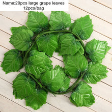 Load image into Gallery viewer, Luyue 2.2m Artificial Grape Leaves outdoor garden decoration Simulation scindapsus leaf Fake Flower green plant vines courtyard
