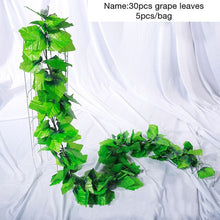 Load image into Gallery viewer, Luyue 2.2m Artificial Grape Leaves outdoor garden decoration Simulation scindapsus leaf Fake Flower green plant vines courtyard