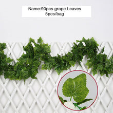 Load image into Gallery viewer, Luyue 2.2m Artificial Grape Leaves outdoor garden decoration Simulation scindapsus leaf Fake Flower green plant vines courtyard