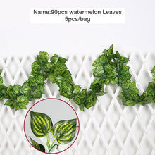 Load image into Gallery viewer, Luyue 2.2m Artificial Grape Leaves outdoor garden decoration Simulation scindapsus leaf Fake Flower green plant vines courtyard