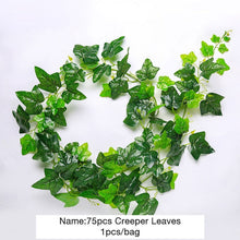 Load image into Gallery viewer, Luyue 2.2m Artificial Grape Leaves outdoor garden decoration Simulation scindapsus leaf Fake Flower green plant vines courtyard